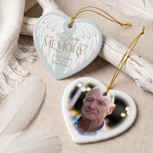 Ornement Photo à l'Aile d'Ange en Forme de Coeur e