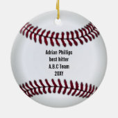 ornement photo de baseball (Dos)