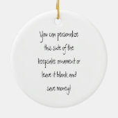 Ornement photo de baseball (Dos)