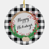 Ornement photo de chat avec couronne de bison (Dos)