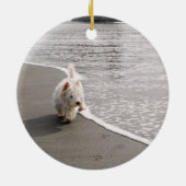 Ornement photo de chien Westie (Dos)