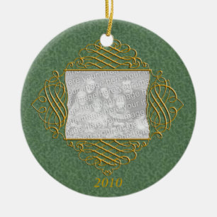 Ornement photo de famille verte