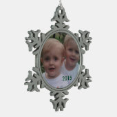 Ornement photo de fête de fêtes de neige (Gauche)