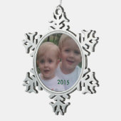 Ornement photo de fête de fêtes de neige (Vue impression)