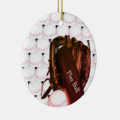 Ornement photo de gant de batte de baseball (Droite)