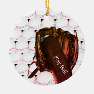 Ornement photo de gant de batte de baseball