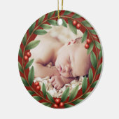 Ornement photo de la couronne de Noël (Gauche)