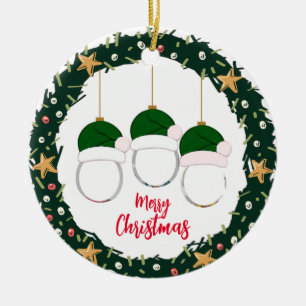 Ornement photo de la couronne de Noël