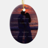 Ornement photo de Noël de la plage tropicale (Dos)