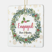 Ornement photo de Noël des flocons d'or (Gauche)