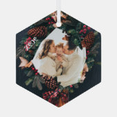 Ornement photo de Noël Holly Wreath (Verso)