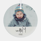 Ornement photo de Noël pour gardien d'enfants (Verso)