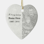 ornement photo du coeur commémoratif | J'aime la m (Droite)