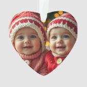 Ornement photo en forme de coeur (dos)