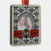 Ornement photo mariage damassé noir et blanc (Droite)