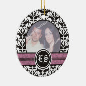 Ornement photo mariage damassé noir et blanc (Droite)