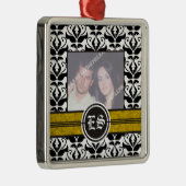 Ornement photo mariage damassé noir et blanc (Droite)