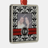 Ornement photo mariage damassé noir et blanc (Droite)