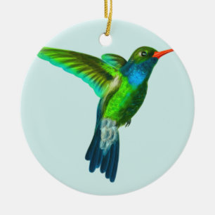 Ornement photo personnalisé de colibri mignon