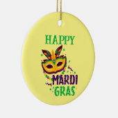 Ornement photo personnalisé Mardi Gras (Droite)