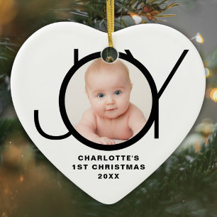 Ornement photo personnalisé pour le premier Noël d
