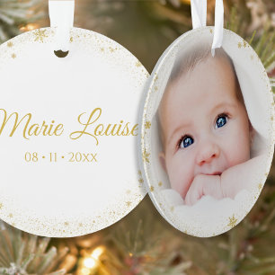 Ornement photo pour bébé nouveau-né
