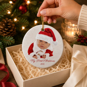 Ornement photo pour le premier Noël de bébé