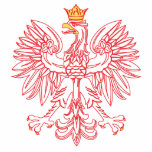 Ornement Photo Sculpture Eagle polonais décrit en rouge<br><div class="desc">Eagle polonais décrit en rouge</div>