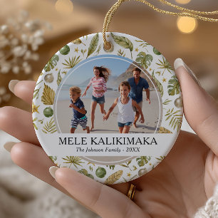 Ornement photo tropical Mele Kalikimaka