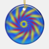 Ornement - Pinwheel à l'intérieur de la boule bleu (Devant)