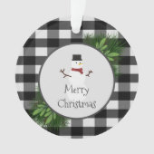Ornement Plaid Snowman Buffalo (devant)