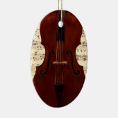 Ornement - plan rapproché de double basse avec la (Droite)