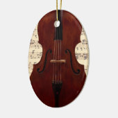 Ornement - plan rapproché de double basse avec la (Gauche)