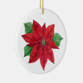 Ornement Poinsetta - Arrière - plan blanc (Droite)