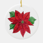 Ornement Poinsetta - Arrière - plan blanc (Dos)