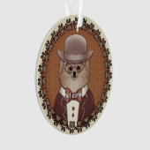 Ornement Poméranie portant des lunettes (devant)