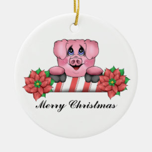 Ornement porcin de Joyeux Noël