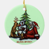 Ornement potable d'arbre de partie de Noël drôle (Dos)