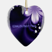 Ornement pourpre de coeur de fleur de la meilleure (Droite)