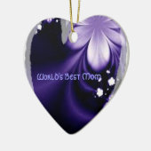 Ornement pourpre de coeur de fleur de la meilleure (Gauche)