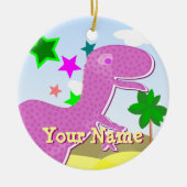 Ornement pourpre de dinosaure de bande dessinée (Devant)