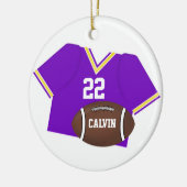 Ornement pourpre du Jersey et du football (Gauche)