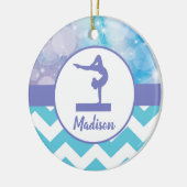 Ornement pourpre turquoise de gymnastique (Gauche)