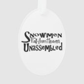 Ornement primitif de Snowman (dos)