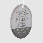 Ornement prisé personnalisé d'acrylique de mémoire (devant)