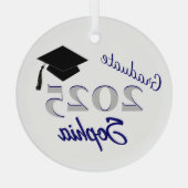 Ornement professionnel personnalisé bleu (Verso)