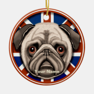 Ornement Pug d'Angleterre