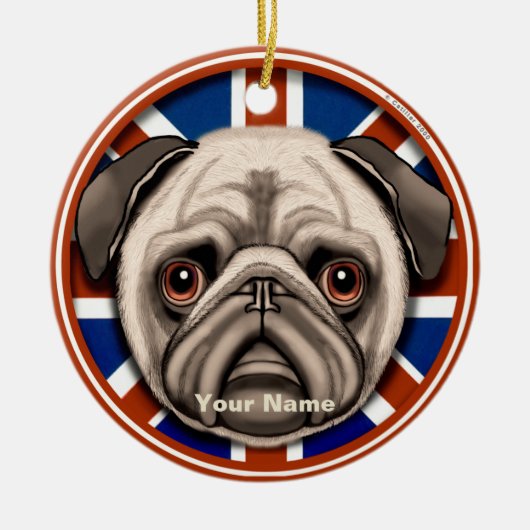 Ornement Pug d'Angleterre (Devant)