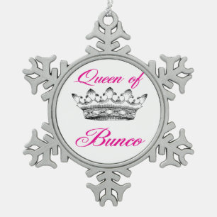 Ornement Queen Of Bunco Snowflake