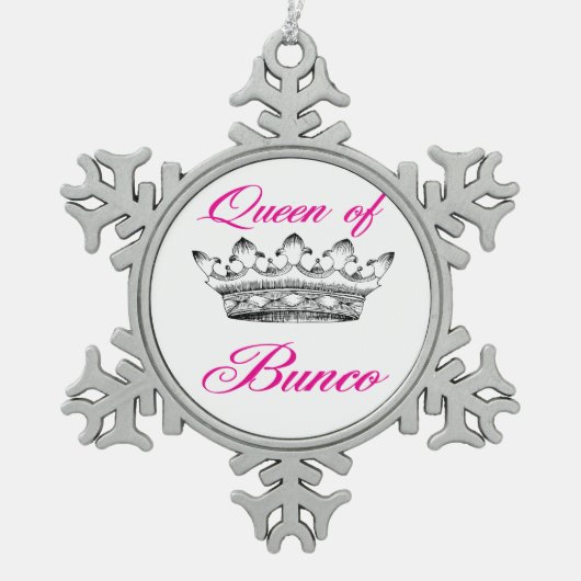 Ornement Queen Of Bunco Snowflake (Devant)